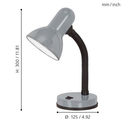 Eglo - Lampa stołowa 1xE27/40W/230V