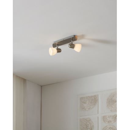 Eglo - Lampa sufitowa 2xE14/40W nikiel mat / satyna