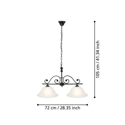 Eglo - Lampa wisząca 2xE27/60W/230V