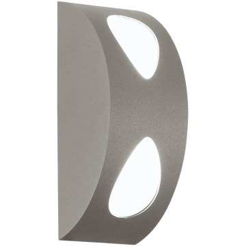 EGLO 91095 - Kinkiet zewnętrzny MORINO 2xLED/4,76W srebrny