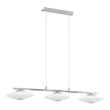 EGLO 91595 - Lampa wisząca MELINA 3xG9/40W biały/opalone szkło