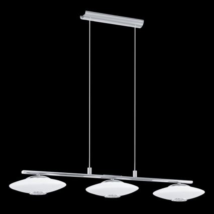 EGLO 91595 - Lampa wisząca MELINA 3xG9/40W biały/opalone szkło