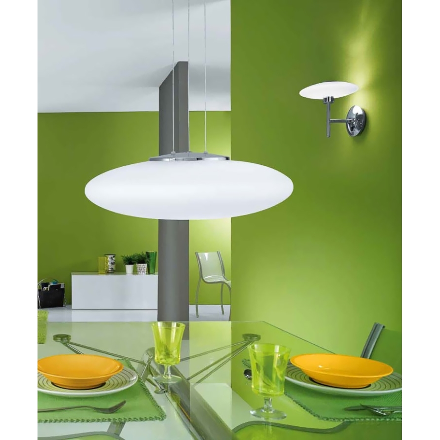 EGLO 91596 - Kinkiet MELINA 1xG9/48W biały/opalone szkło