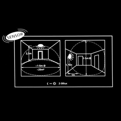 EGLO 91848 - Lampa Plafon Kinkiet LED ELLA 1xLED/18W biały/opalone szkło