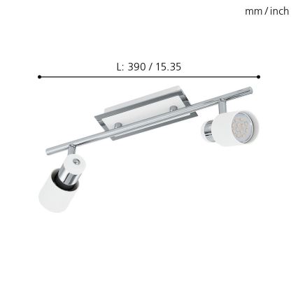 Eglo - LED Reflektor 2xGU10-LED/5W/230V