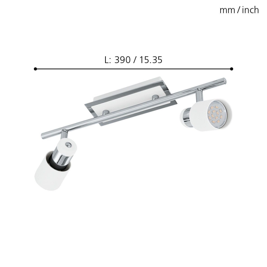 Eglo - LED Reflektor 2xGU10-LED/5W/230V