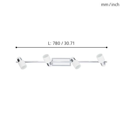 Eglo - LED Reflektor 4xGU10-LED/5W/230V