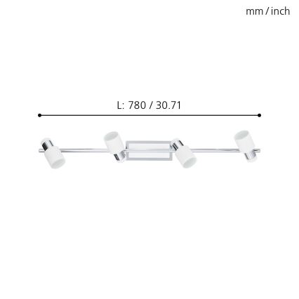 Eglo - LED reflektor 4xGU10-LED/5W/230V