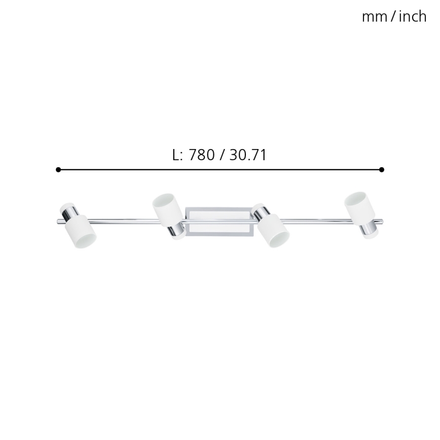 Eglo - LED Reflektor 4xGU10-LED/5W/230V