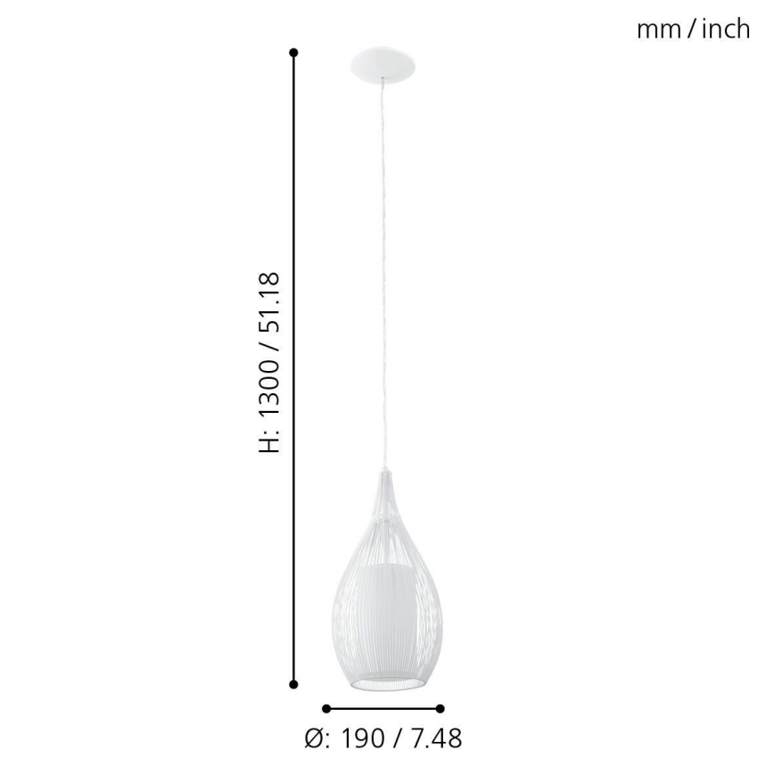 Eglo - Lampa wisząca 1xE27/60W/230V