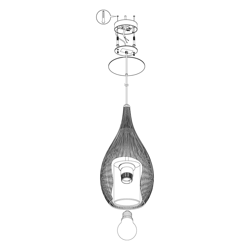 Eglo - Lampa wisząca 1xE27/60W/230V