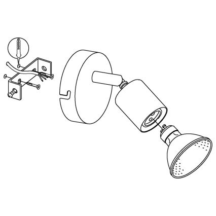 Eglo - LED Kinkiet punktowy LED 1xGU10/2,8W/230V