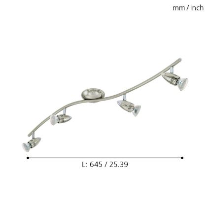 Eglo - LED Oświetlenie punktowe 4xGU10/3W/230V