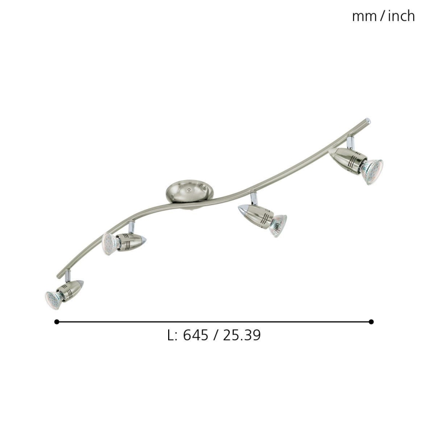 Eglo - LED Oświetlenie punktowe 4xGU10/3W/230V