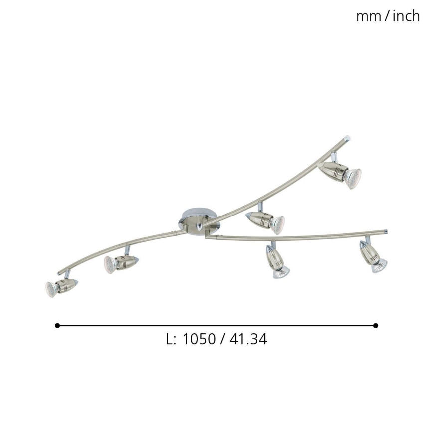 Eglo - LED Oświetlenie punktowe 6xGU10/3W/230V