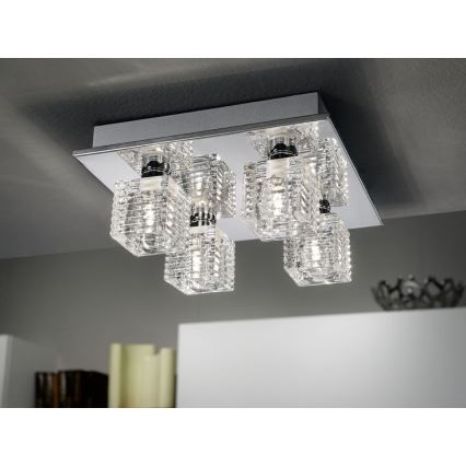 Eglo 92656 - Stropní svítidlo QUARTO 1 4xG9/33W/230V