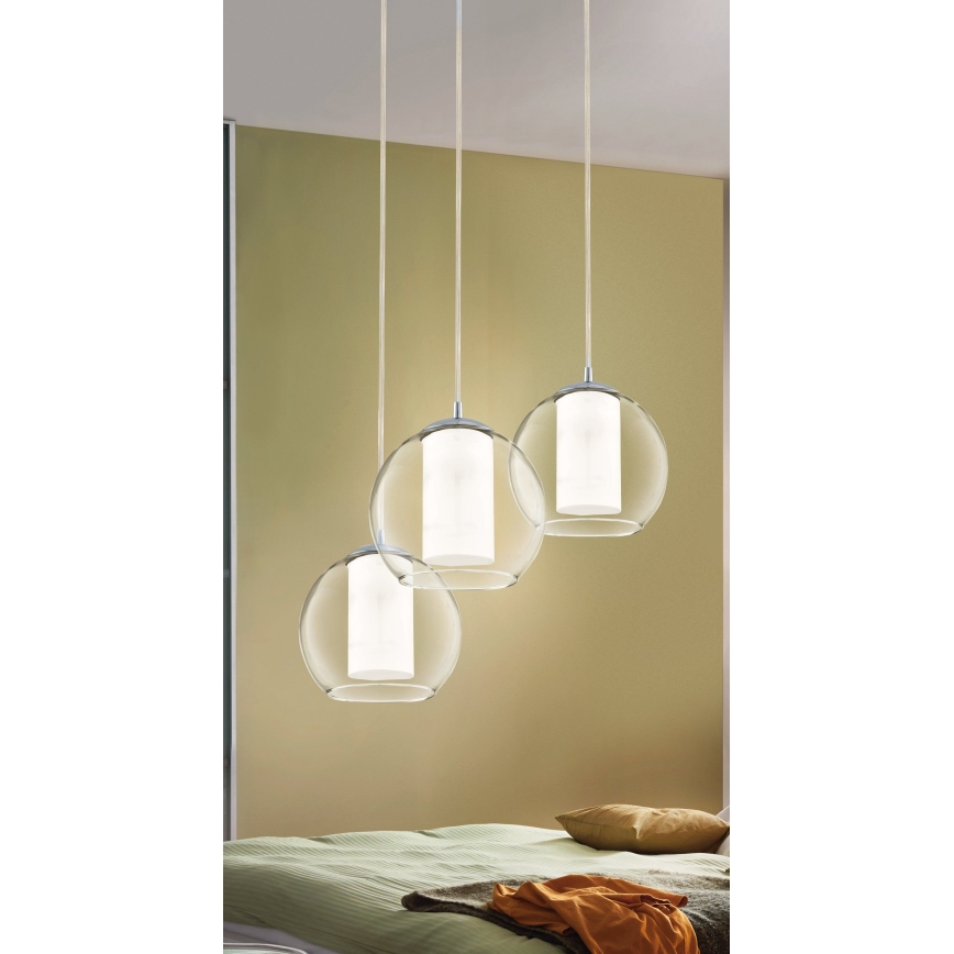 Eglo 92762 - Lampa wisząca na linkach BOLSANO 3xE27/60W