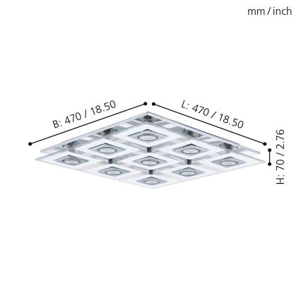 Eglo - LED plafon 9xGU10/3W/230V