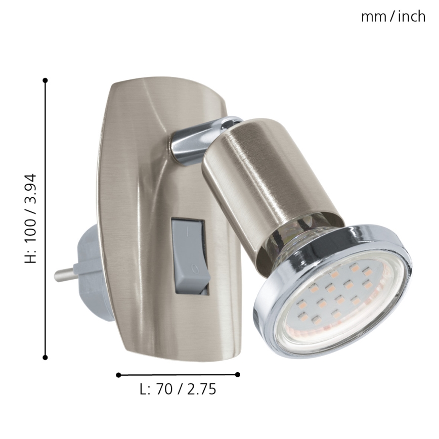 Eglo - LED oprawa do gniazda 1xGU10-LED/3W/230V