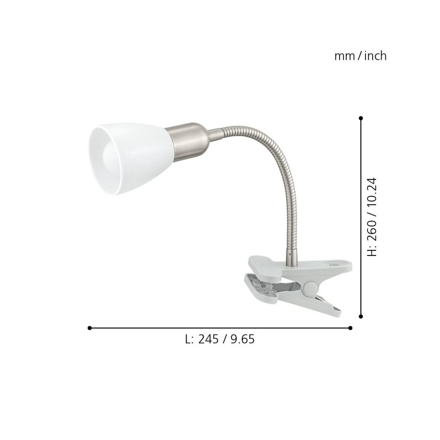 Eglo 92932 - Lampa LED z klipsem DAKAR 3 1xE14/4W/230V
