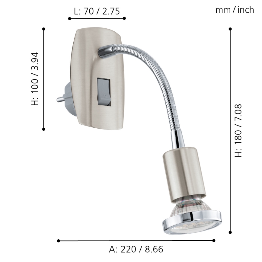 LED Lampka do gniazda 1xGU10-LED/3W/230V