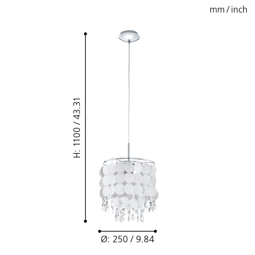Eglo - Lampa wisząca 1xE27/60W/230V
