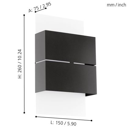 Eglo - LED lampa  zewnętrzna 2xLED/2,5W/230V