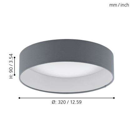 Eglo - LED plafon LED/12W/230V