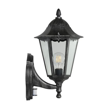 Eglo - Kinkiet zewnętrzny z czujnikiem ruchem 1xE27/60W/230V