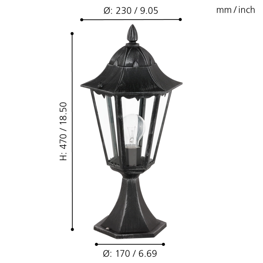 Eglo - Lampa zewnętrzna 1xE27/60W/230V