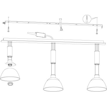 Eglo 93468 - LED lampa wisząca MONTEFIO 3xLED/6W/230V