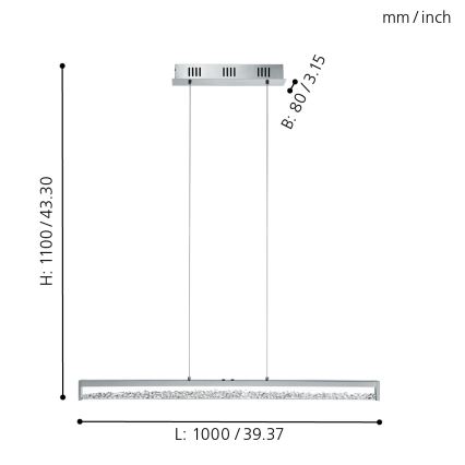 Eglo - LED oświetlenie ściemnialne LED/32W/230V