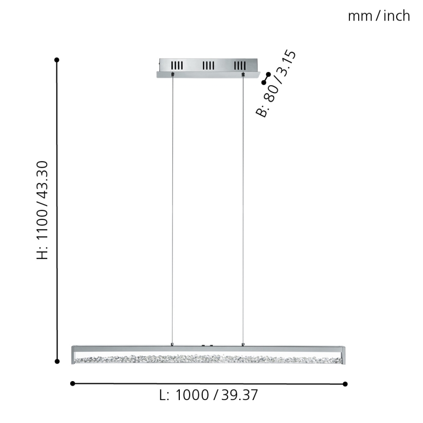 Eglo - LED oświetlenie ściemnialne LED/32W/230V