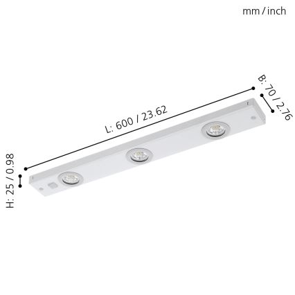 Eglo - LED lampa wisząca 3xLED/2,3W/230V