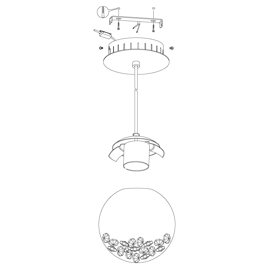 Eglo - Lampa wisząca LED LED/5W/230V