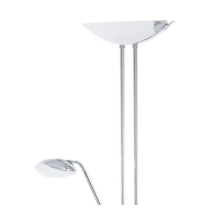Eglo - LED Lampa podłogowa ściemnialna LED/20W + LED/2,5W chrom błyszczący