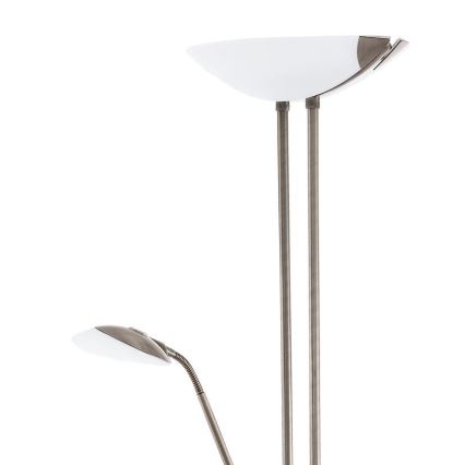 Eglo - LED Lampa podłogowa ściemnialna LED/20W + LED/2,5W brąz
