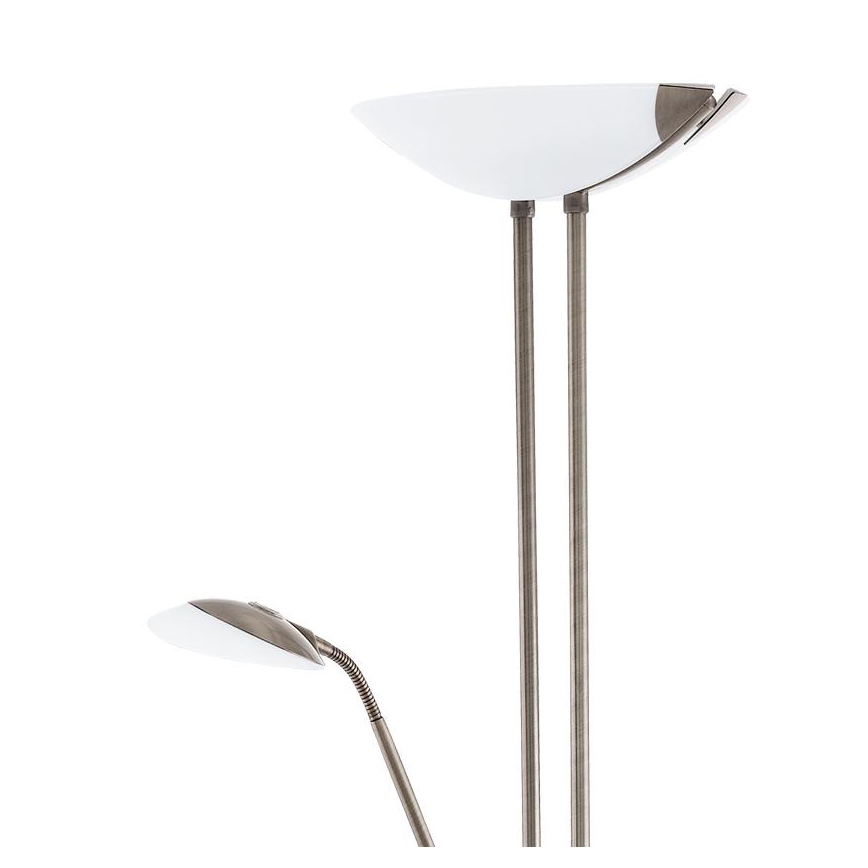 Eglo - LED Lampa podłogowa ściemnialna LED/20W + LED/2,5W brąz