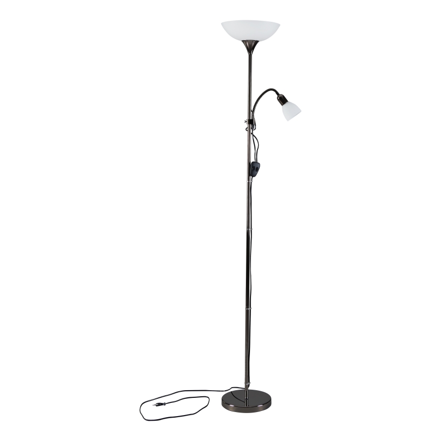 Eglo - Lampa stojąca 1xE27/60W/230V + 1xE14/25W/230V chrom