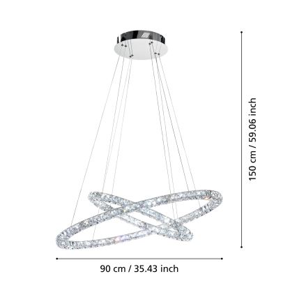 Eglo - LED Żyrandol na lince LED/56,1W/230V