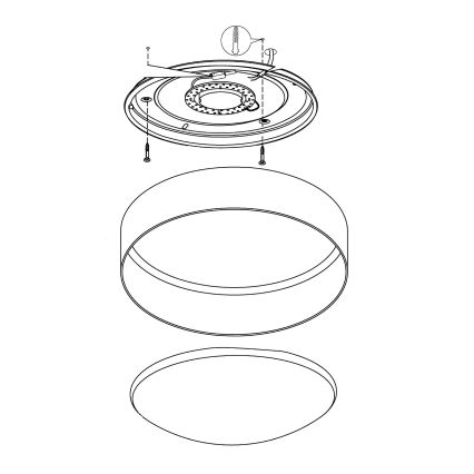 Eglo - LED plafon LED/12W/230V