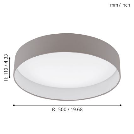 Eglo - LED plafon LED/24W/230V