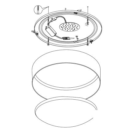 Eglo - LED plafon LED/24W/230V