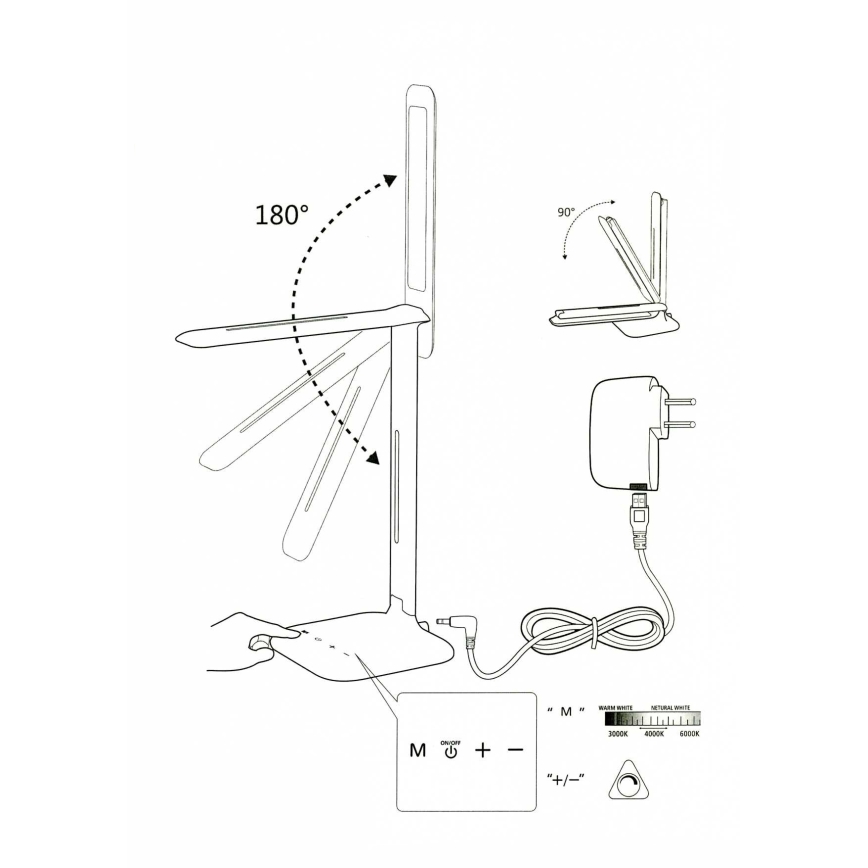 Eglo 93966 - LED Lampa stołowa CAUPO LED/2,9W/230V