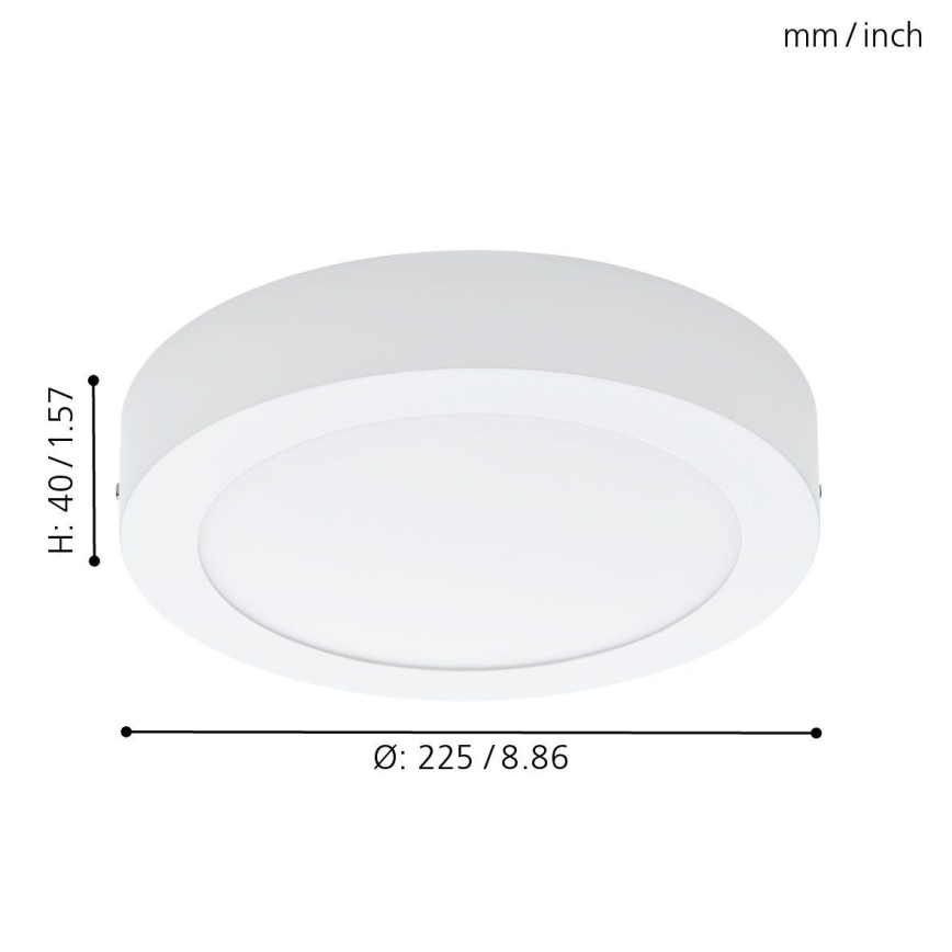 Eglo 94075 - Oprawa sufitowa LED FUEVA 1 LED/16,47W/230V śr. 22,5 cm