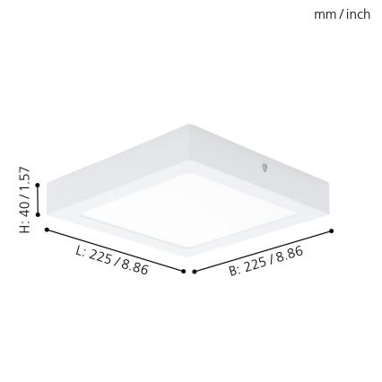 Eglo 94078 - LED plafon FUEVA 1 LED/16,44W/230V