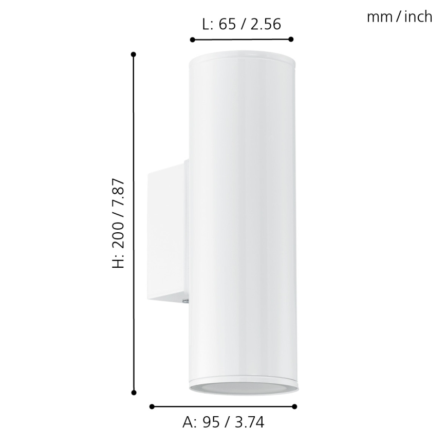 Eglo - LED lampa  zewnętrzna 2xGU10/3W/230V