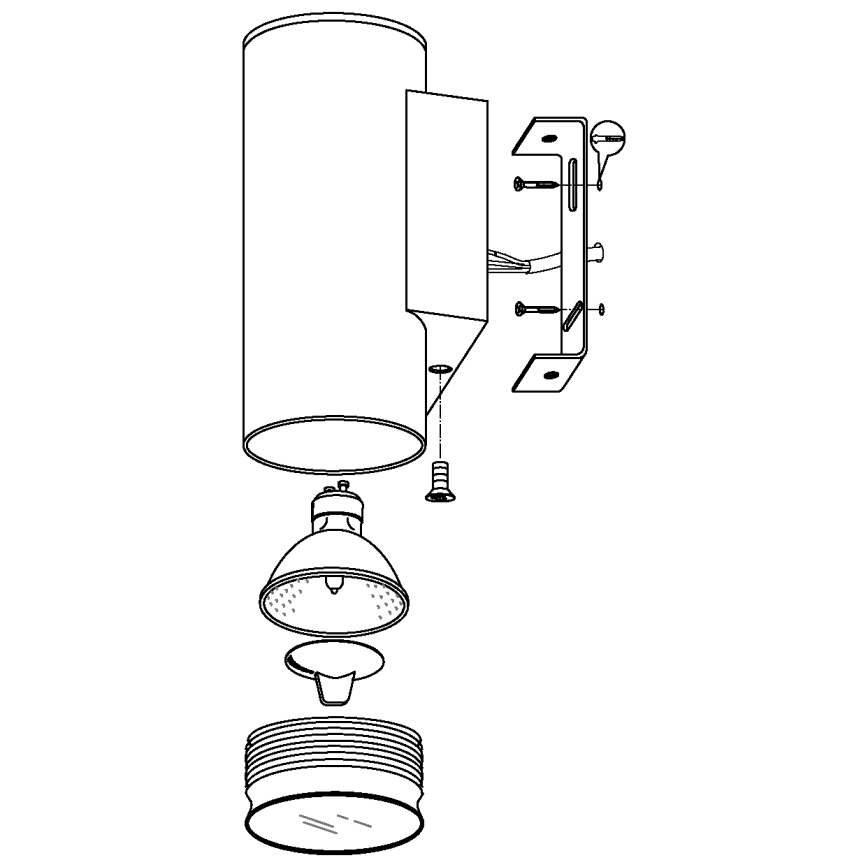 Eglo - LED lampa  zewnętrzna 2xGU10/3W/230V