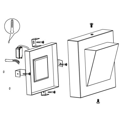 Eglo 94114 - Zewnętrzne oświetlenie LED GALARY 1 LED/3,7W/230V IP44