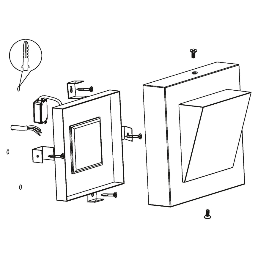 Eglo 94114 - Zewnętrzne oświetlenie LED GALARY 1 LED/3,7W/230V IP44